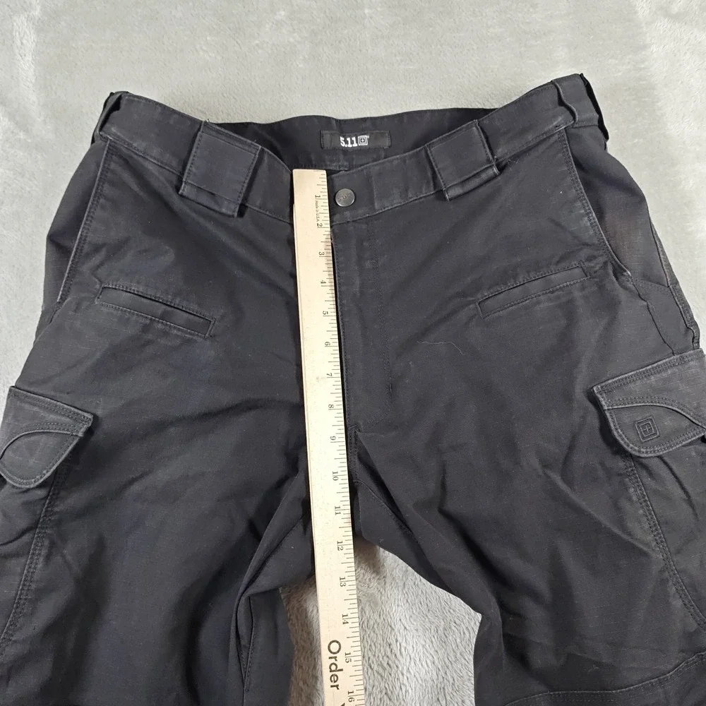 5.11 Tactical Cargo Pants Mens 34x29 Black Cotton Canvas Heavy Duty Utility